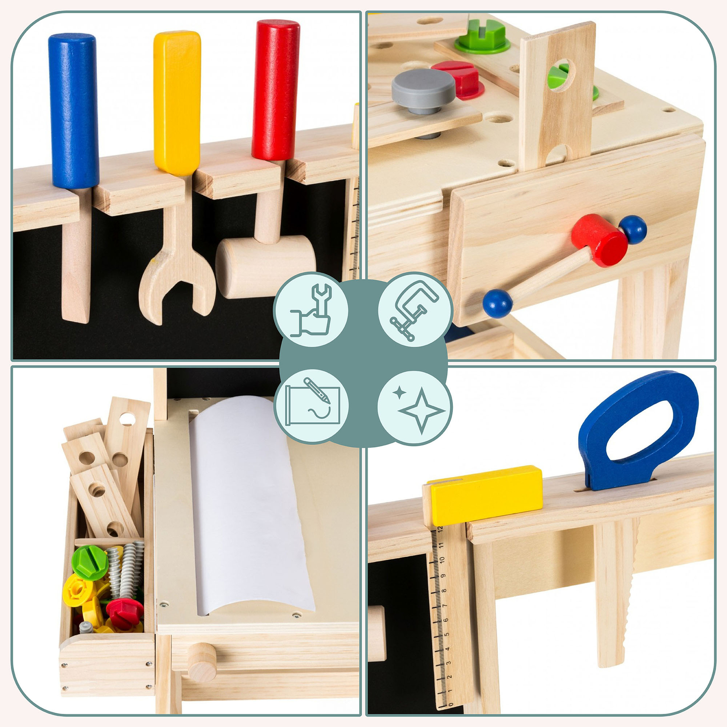 Ξύλινο σετ DIY XXL - 75 κομμάτια