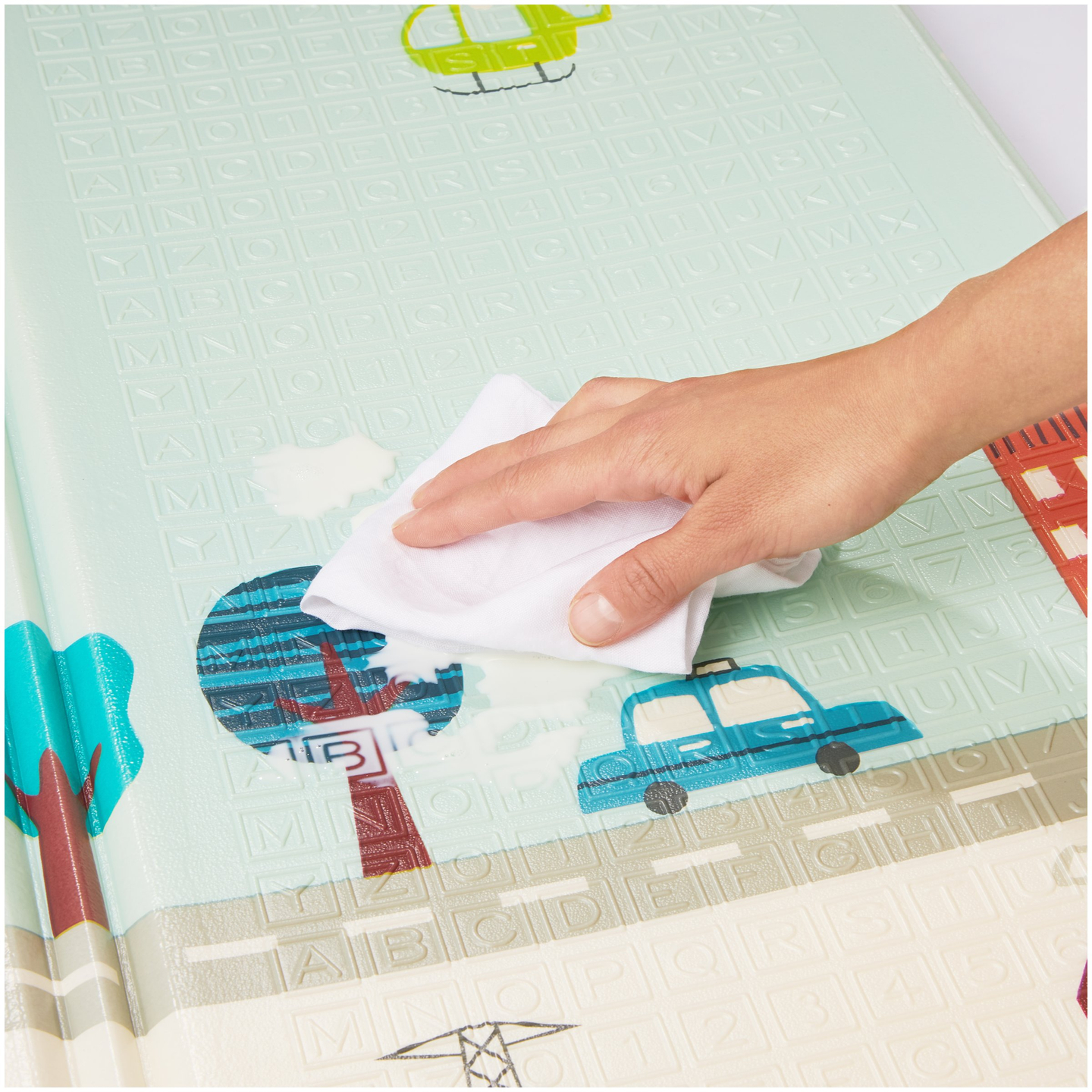 Στρώμα αφρού διπλής όψης XXL - αναδιπλούμενο 1 CM (βουνό και δρόμος)