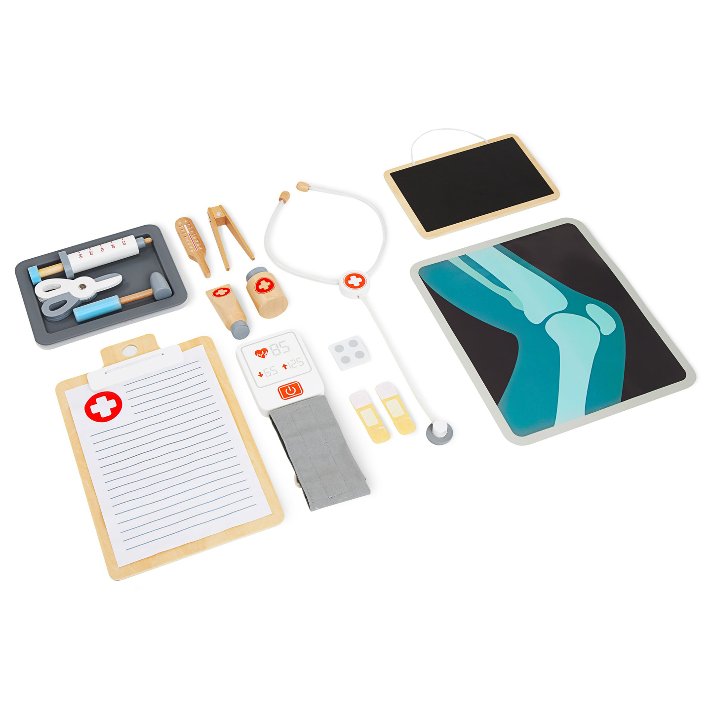 Ξύλινο ιατρείο νοσοκομείου XXL - σετ γιατρού με αξεσουάρ