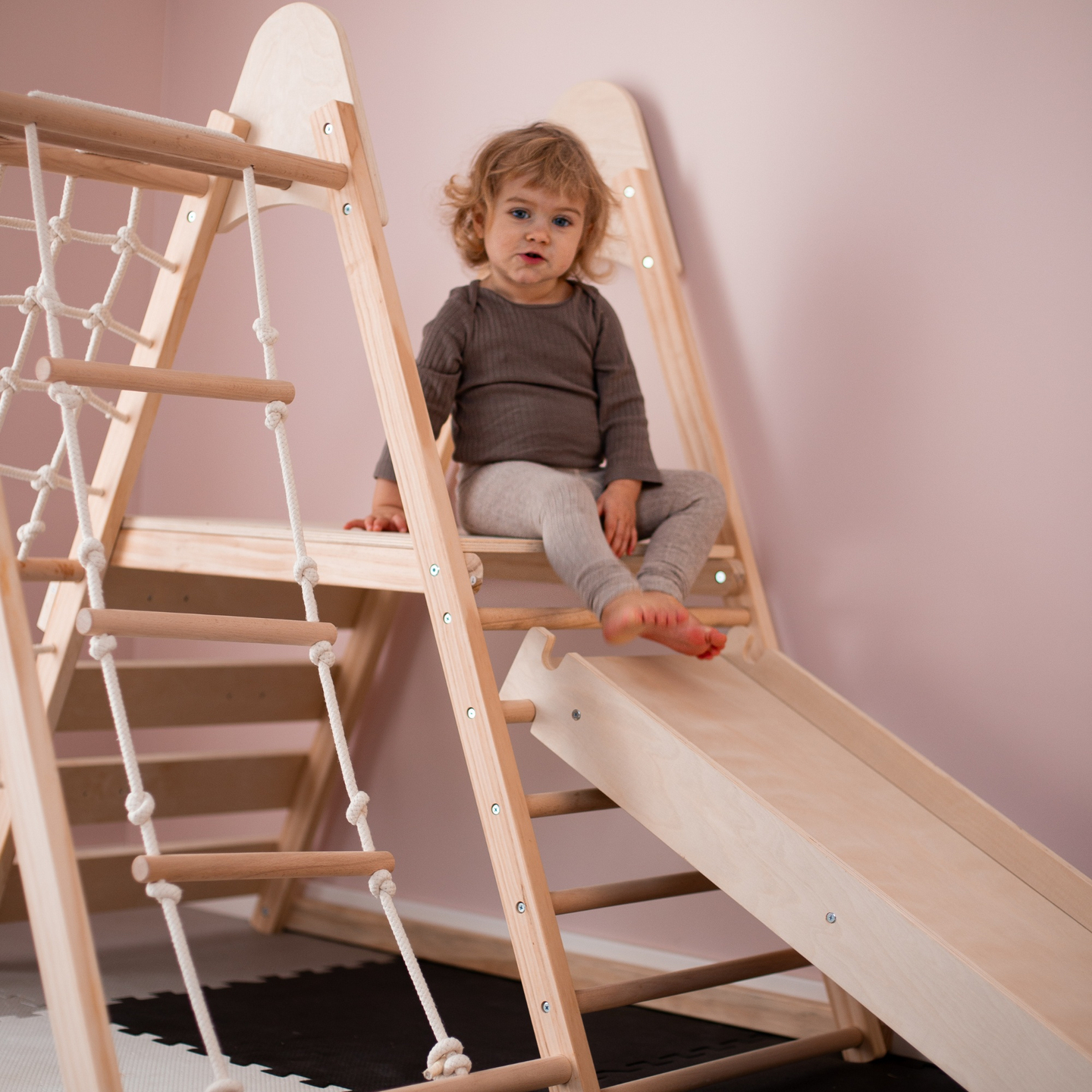 Ξύλινη οικιακή παιδική χαρά XL 5in1