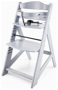 Ξύλινη καρέκλα σίτισης Moby-System WOODY - γκρι χρώμα