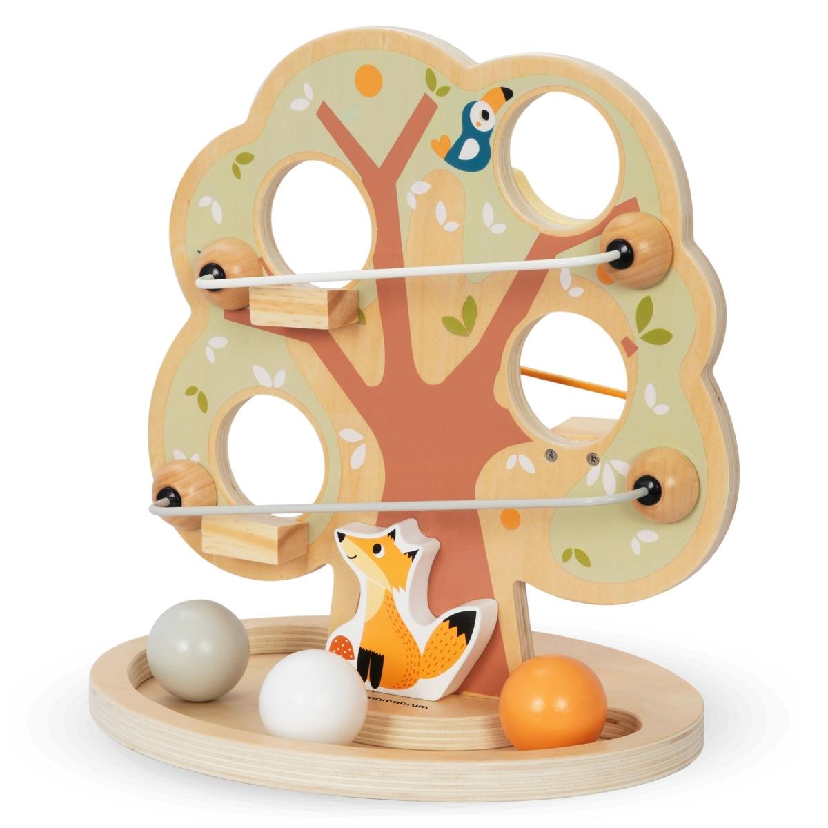 Ξύλινη πίστα με μπάλα - Πράσινο δέντρο