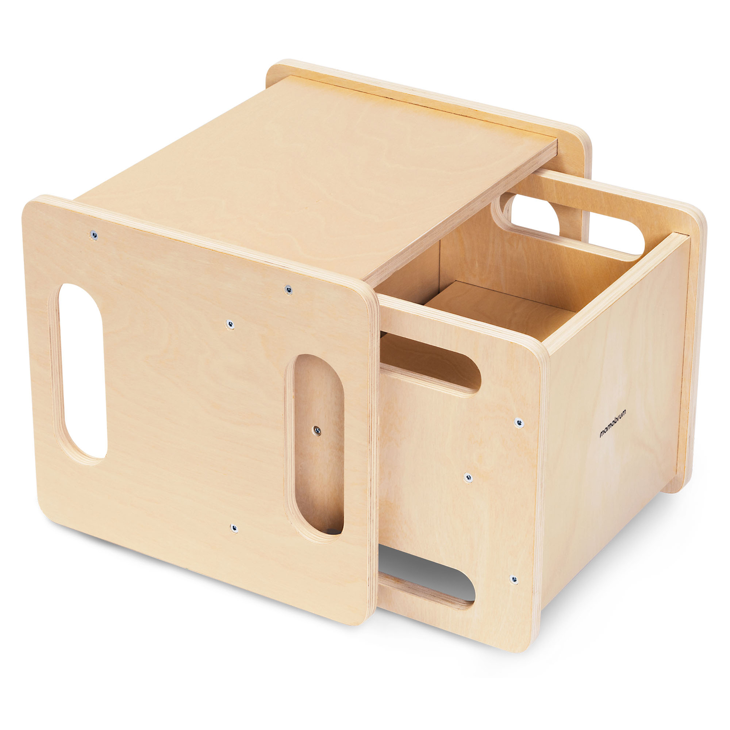 Ξύλινο τραπέζι και καρέκλα με λειτουργία σκαλοπάτι – ένα πολυλειτουργικό σετ Montessori για παιδιά