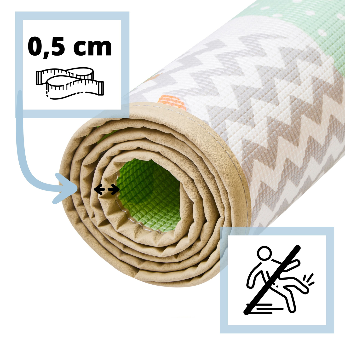 Στρώμα αφρού διπλής όψης - δάσος σε λόφο / ηλιόλουστη πόλη