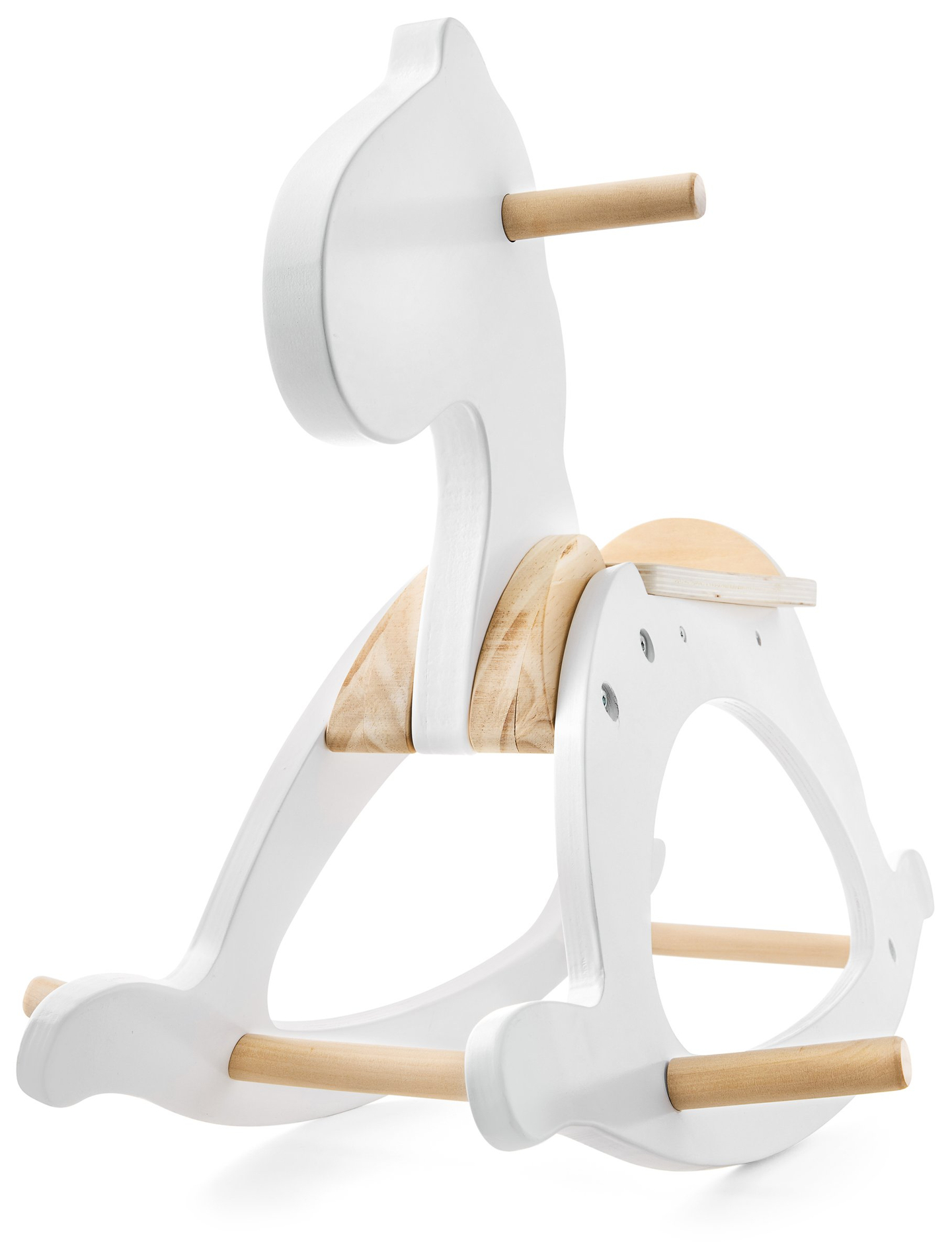 Ξύλινο κουνιστό άλογο - λευκό - από 12 μηνών.