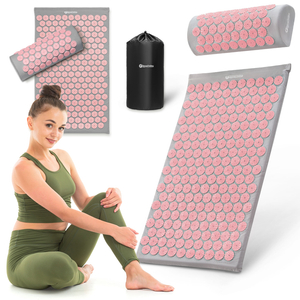 Στρώμα πιεσοθεραπείας με μαξιλάρι και κάλυμμα - 72 cm HyperMotion γκρι και ροζ