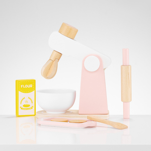 Ξύλινο μίξερ ζύμης με αξεσουάρ, για παιδιά