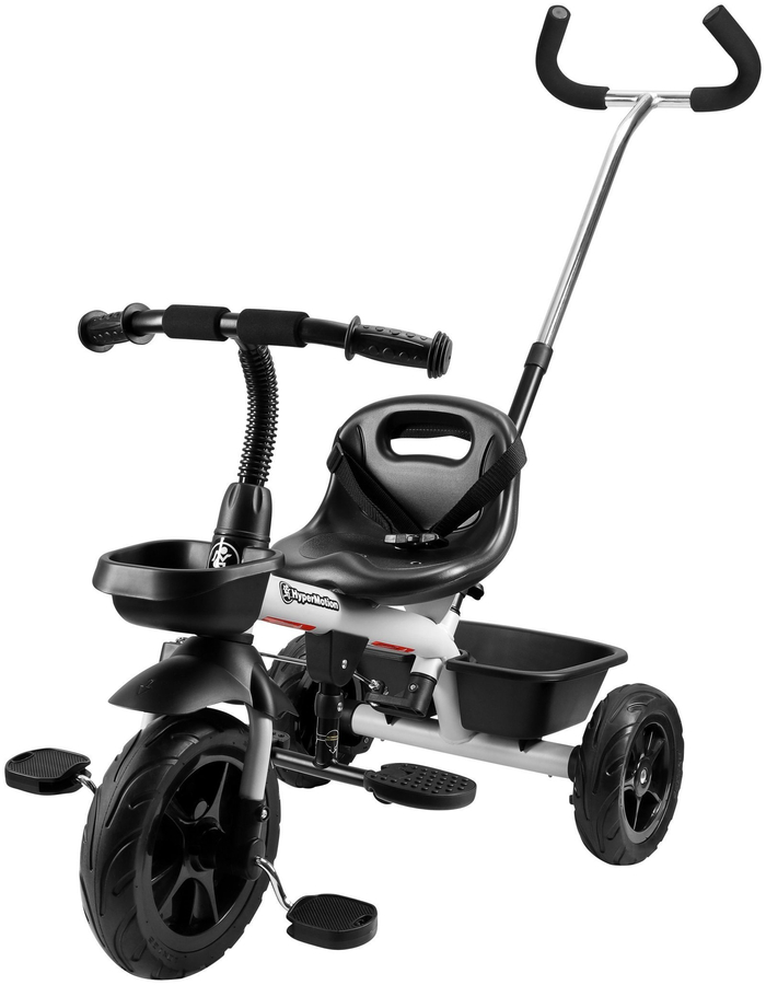 HyperMotion TOBI VECTOR τρίκυκλο - παντοτινά φουσκωτοί τροχοί + μπάρα ώθησης. Χρώμα: ανοιχτό γκρι.