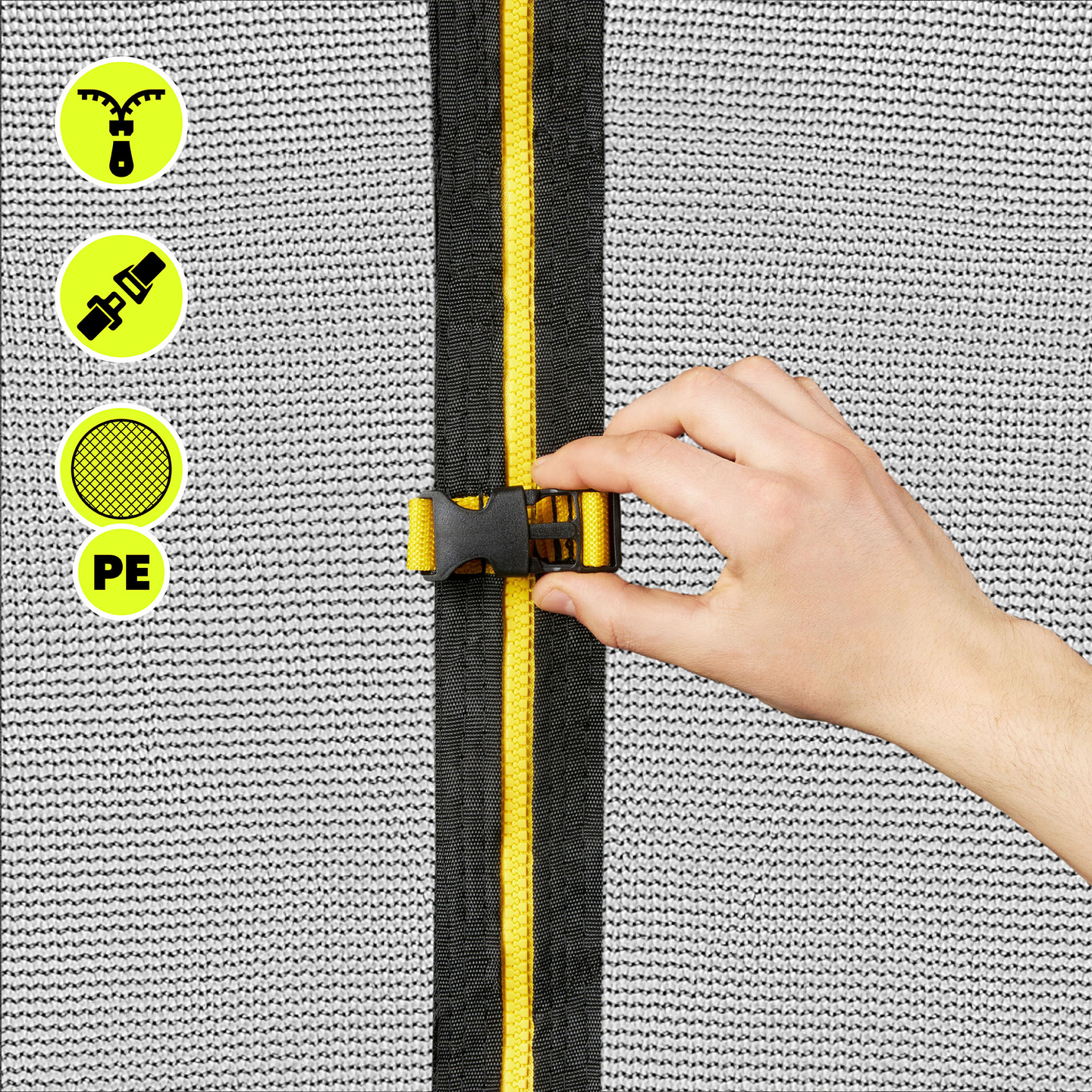 XXL τραμπολίνο κήπου για παιδιά HyperMotion - 366 cm 12FT - με σκάλα και εσωτερικό δίχτυ - για σπίτι και κήπο - 150 kg max