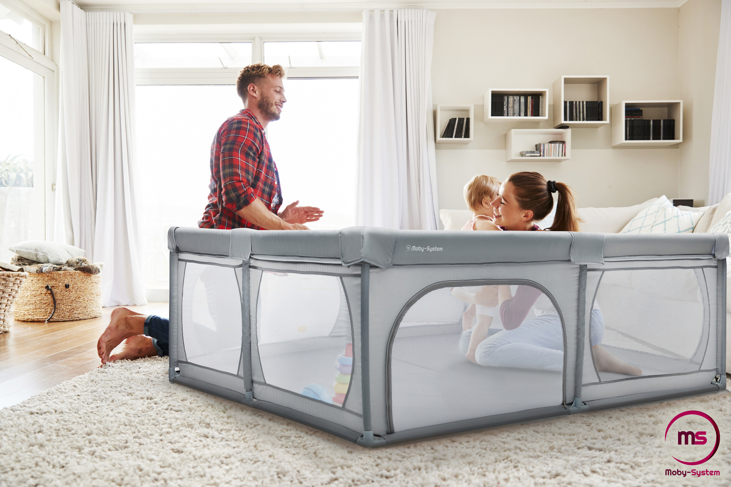 Μεγάλο παρκοκρέβατο 200 cm x 160 cm - παιδική χαρά για μωρά, ξηρή πισίνα