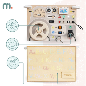 Ξύλινο επιτραπέζιο παιχνίδι Montessori για μικρά παιδιά - ταμπλό αυτοκινήτου