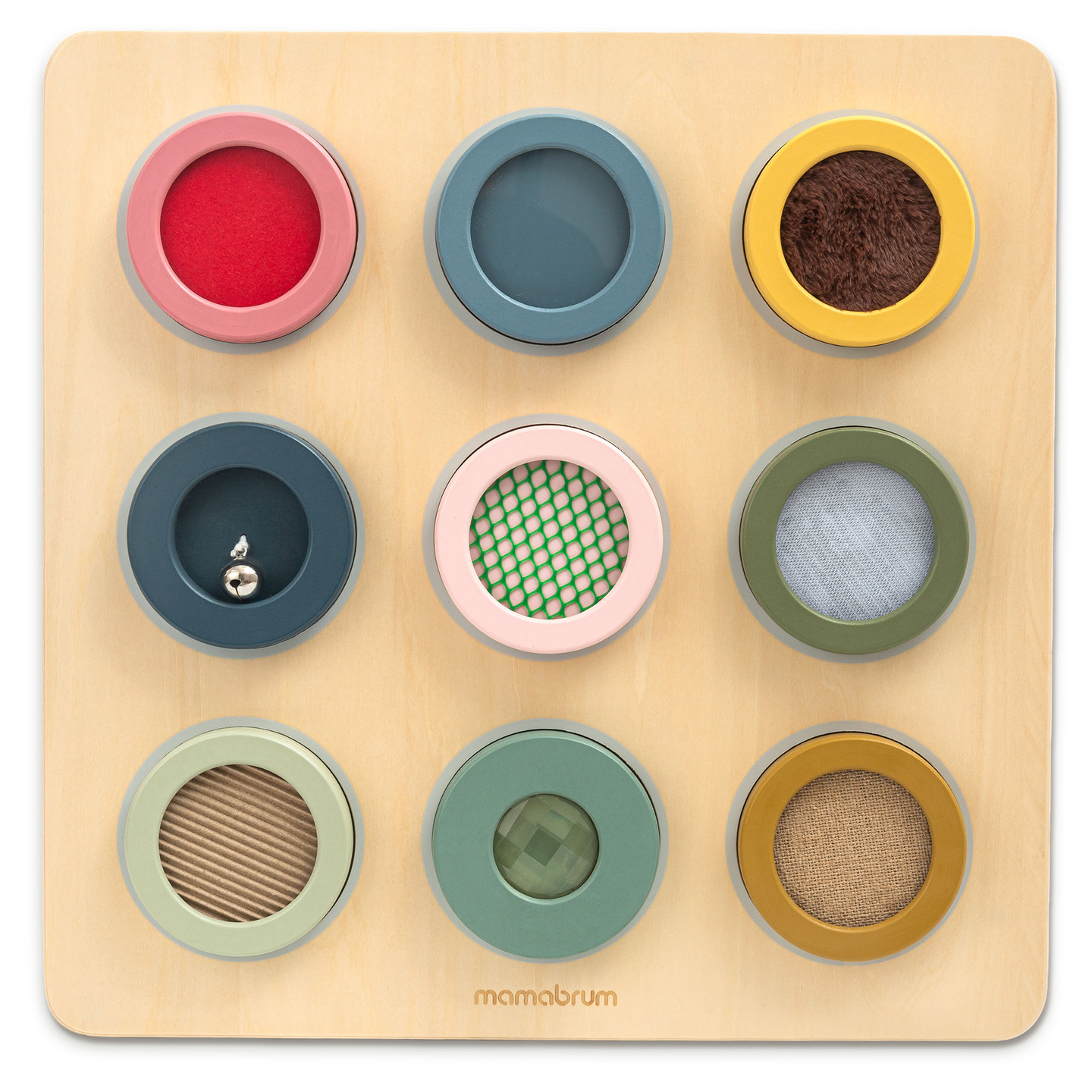 Ξύλινη Αισθητηριακή Πινακίδα Montessori – 9 Υφές για να Ανακαλύψετε και να Αναπτύξετε την Αίσθηση της Αφής