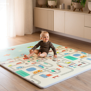 Στρώμα αφρού διπλής όψης XXL - ρολό 2 CM (δρόμος και ζιγκ-ζαγκ)