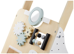 Ξύλινη, εκπαιδευτική παιδική περπατούρα / καροτσάκι - πίνακας χειρισμού