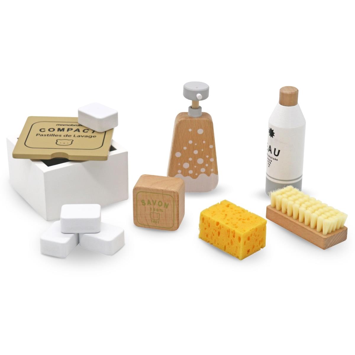 Ξύλινο σετ καθαρισμού για παιδιά - 10 αντικείμενα