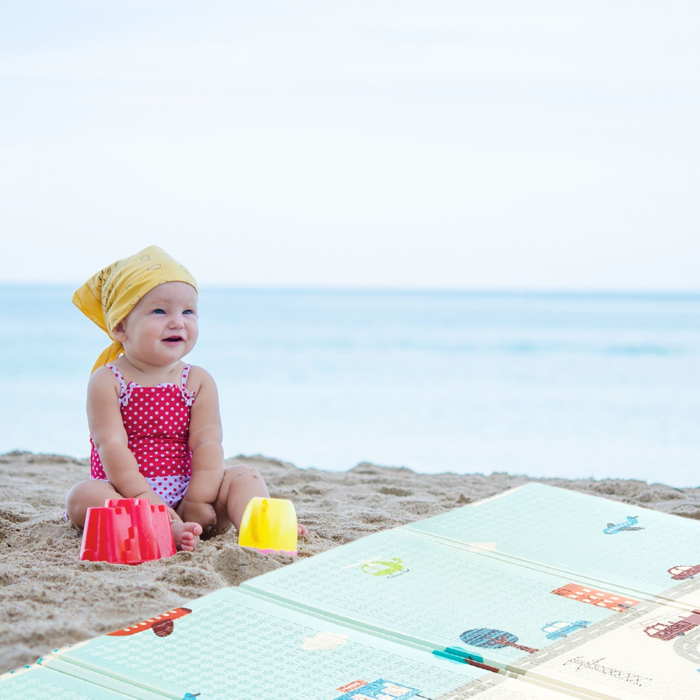 Στρώμα αφρού διπλής όψης XXL - αναδιπλούμενο 1 CM (βουνό και δρόμος)