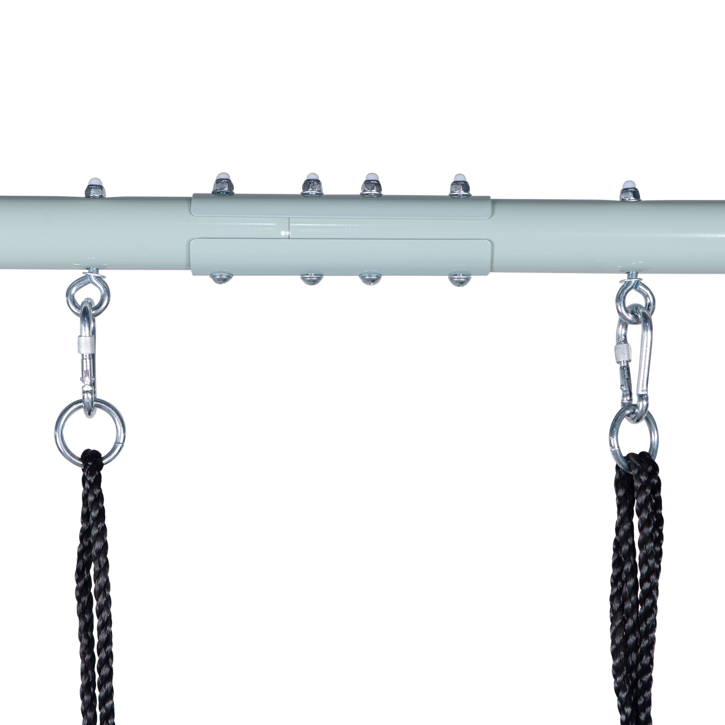 Διπλή κούνια κήπου με πλαίσιο και σχοινιά - κάθισμα και φωλιά πελαργού