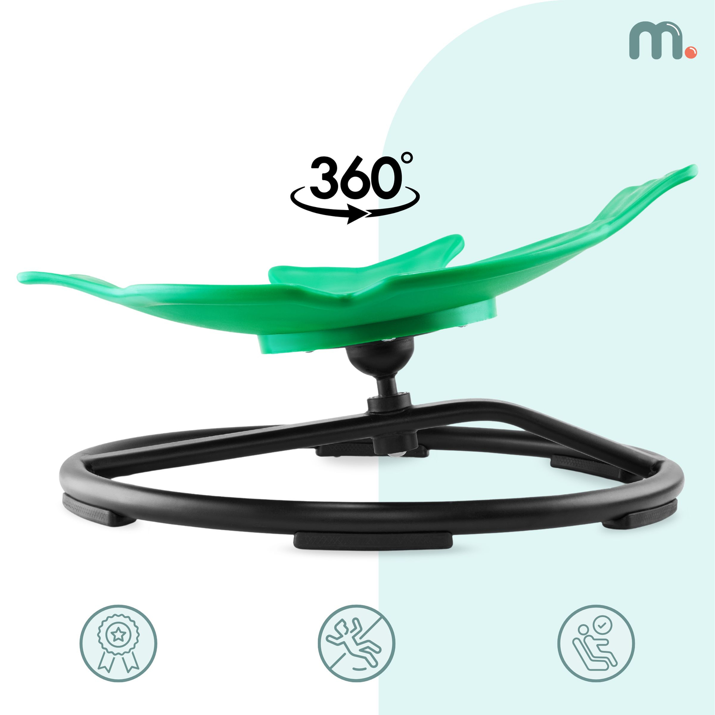 Μίνι παιδικό καρουζέλ Ψάρι - χρώμα πράσινο