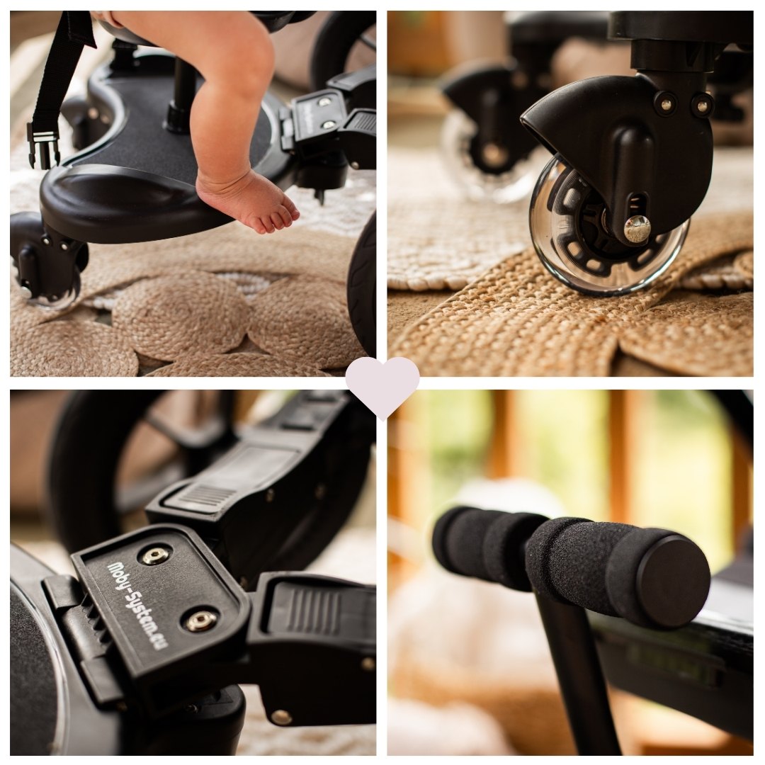 Επέκταση αναπηρικού αμαξιδίου MR BUGGY με κάθισμα - ρόδες LED