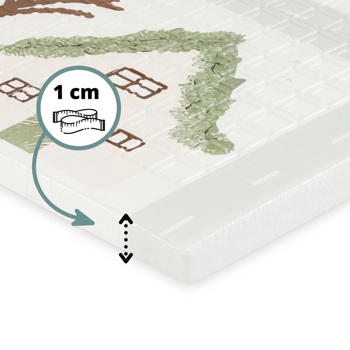 Αναδιπλούμενο στρώμα αφρού διπλής όψης 180 x 120 x 1cm - Charming Town/Sand Beige