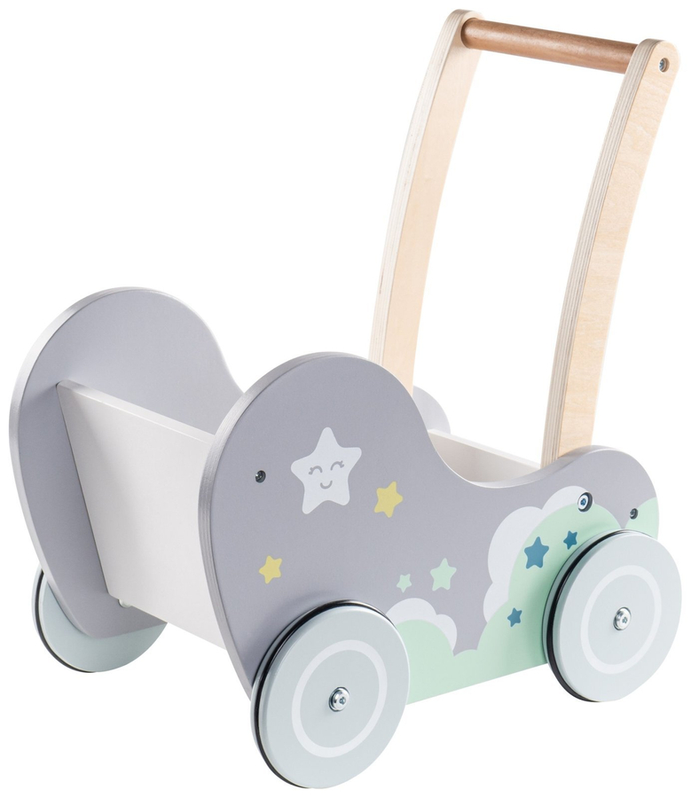 ξύλινο καροτσάκι-περπατητήρι