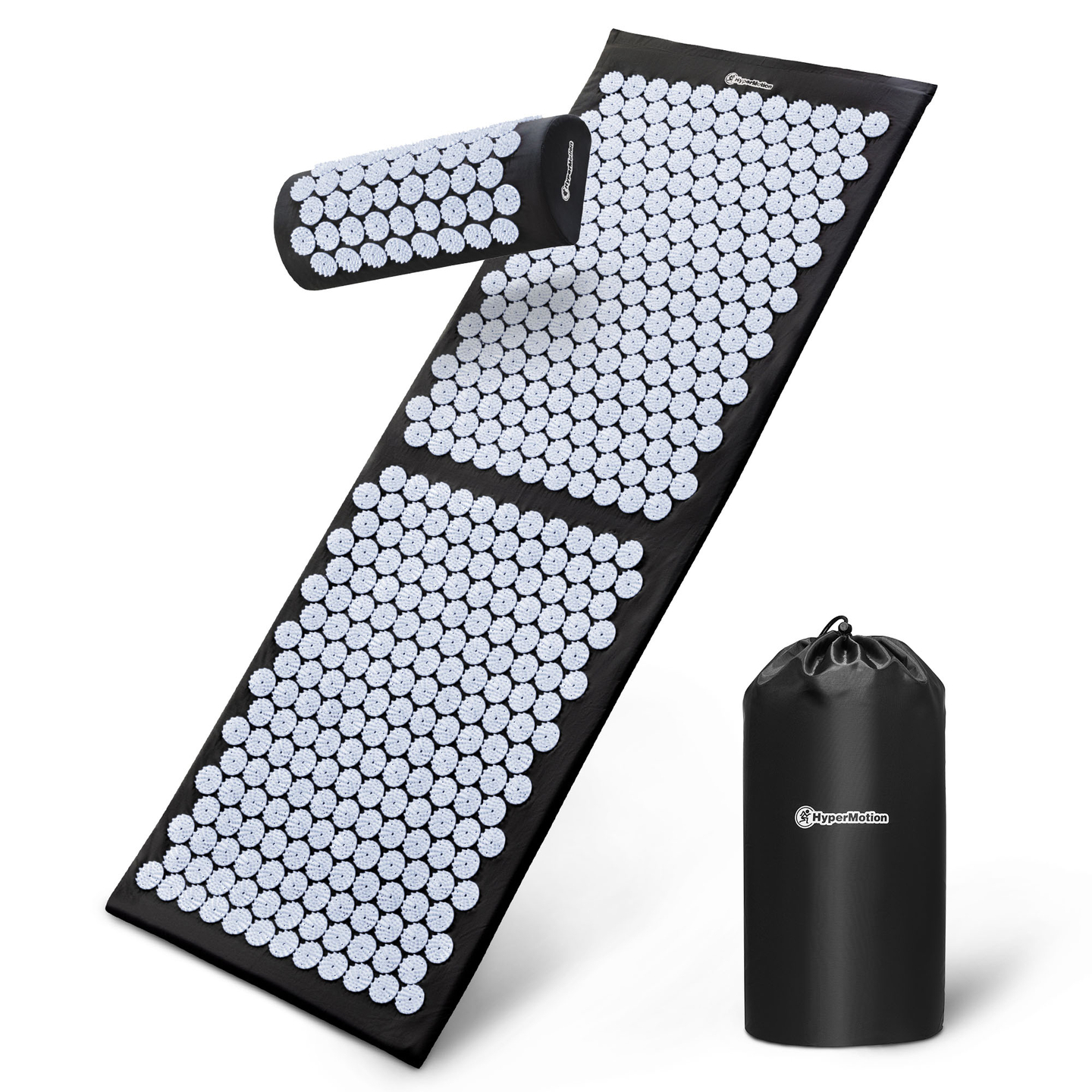 Μεγάλο στρώμα πιεσοθεραπείας με μαξιλάρι και κάλυμμα - HyperMotion 130 cm ασπρόμαυρο