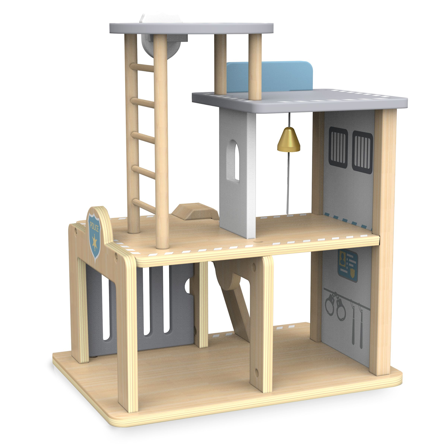 Ξύλινο αστυνομικό τμήμα με αξεσουάρ