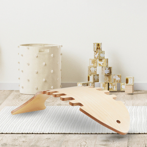 Ξύλινη σανίδα ισορροπίας σε σχήμα ψαριού - balance rocker