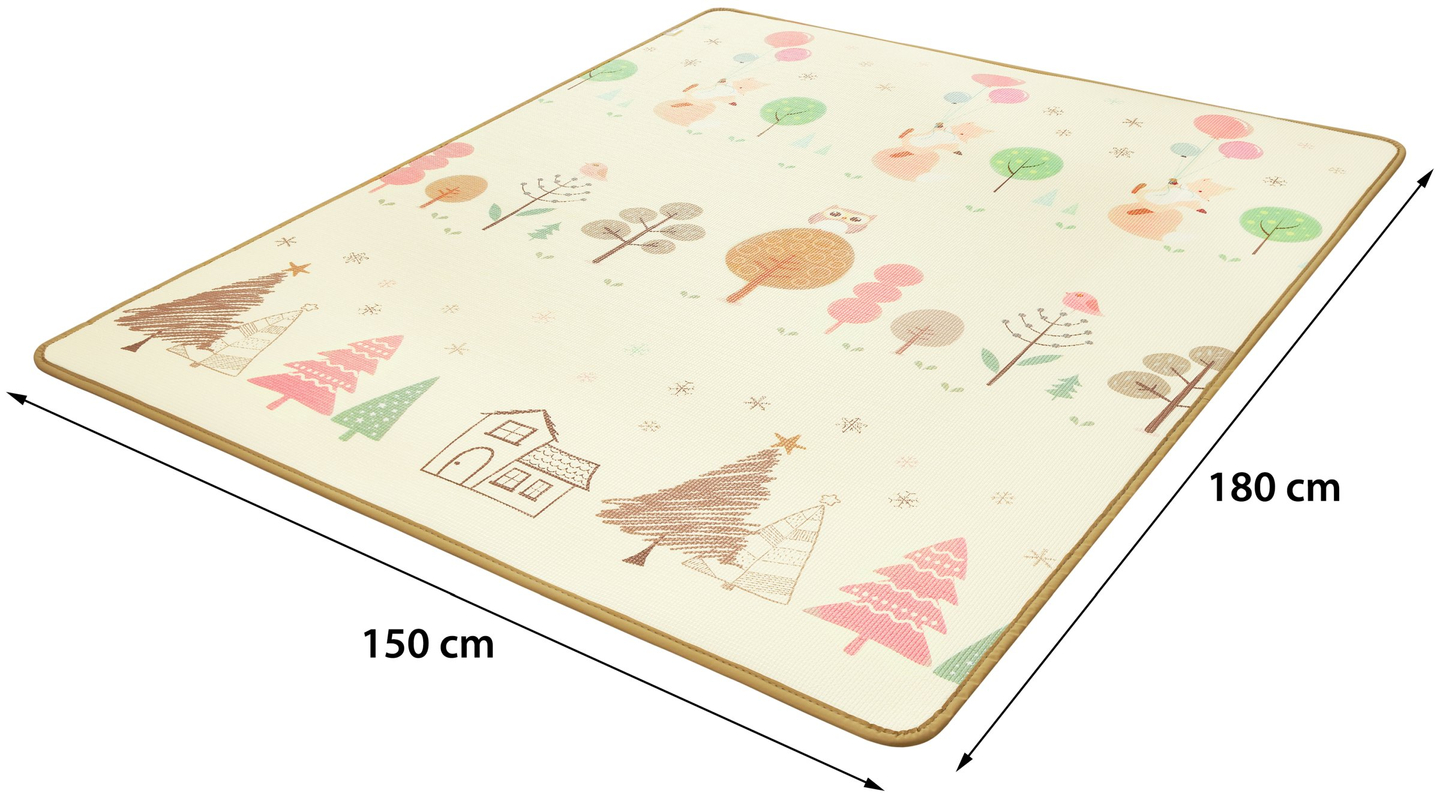 Στρώμα αφρού διπλής όψης XXL - ρολό 1 CM (δάσος και βουνά)