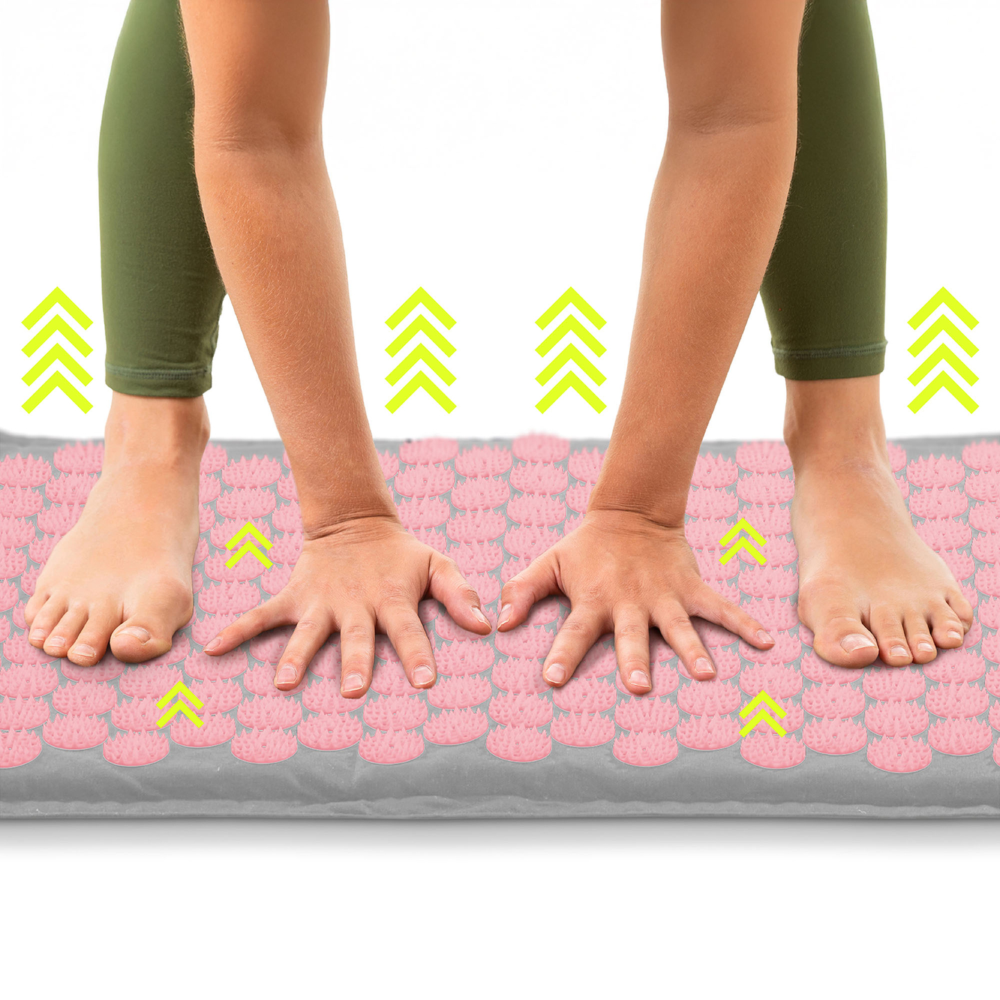 Στρώμα πιεσοθεραπείας από λινό ECO με ίνες καρύδας και μαξιλάρι από φαγόπυρο – HyperMotion 68 cm σε γκρι και ροζ χρώμα