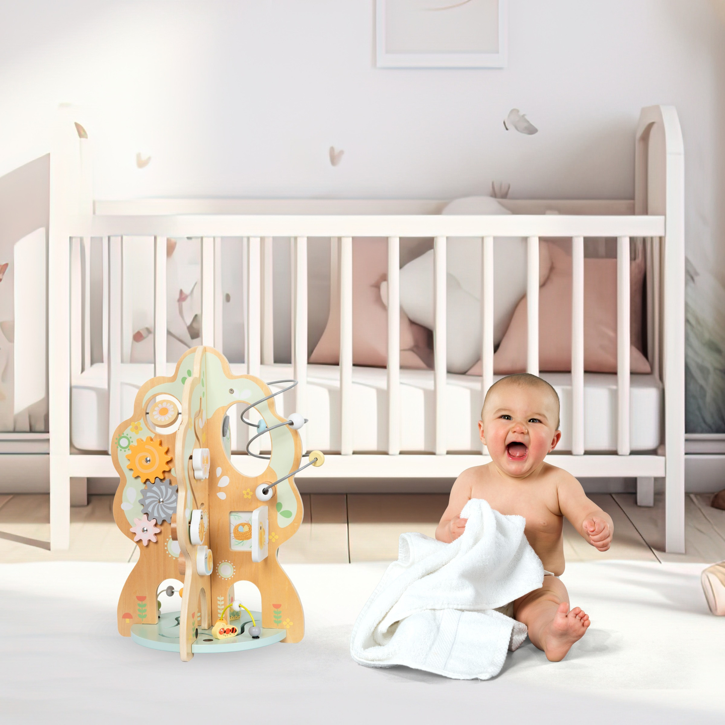 Ξύλινο εκπαιδευτικό παιχνίδι 10 σε 1 - πολυλειτουργικό δέντρο