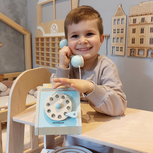 Ρετρό ξύλινο τηλέφωνο - μέντα