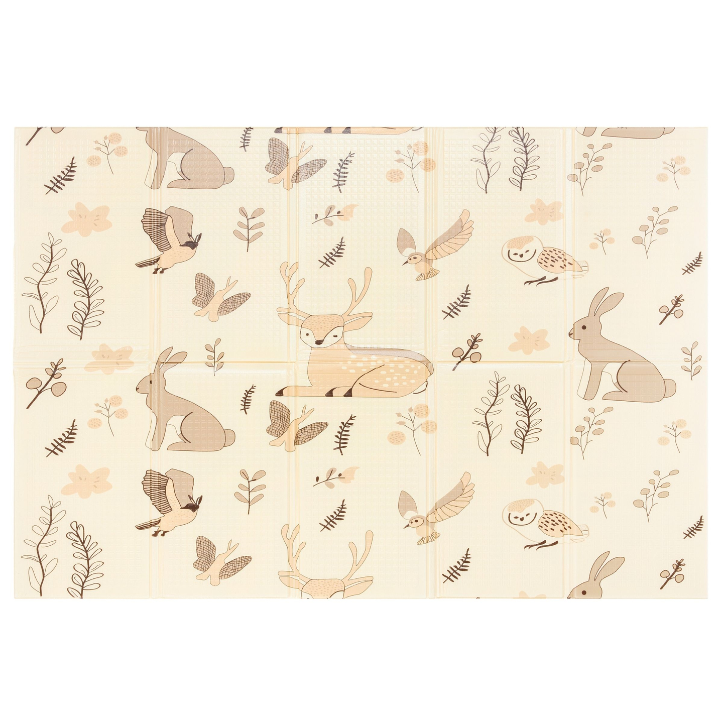 Διπλής όψης αναδιπλούμενο αφρώδες χαλάκι 180 x 120 x 1 cm - Magic Forest/Futumn Streets - boho