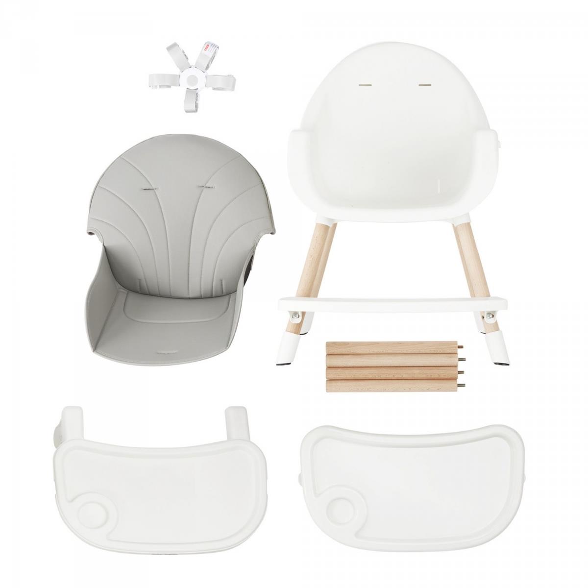 Καρέκλα σίτισης AMELIA 3in1 Moby-System, γκρι