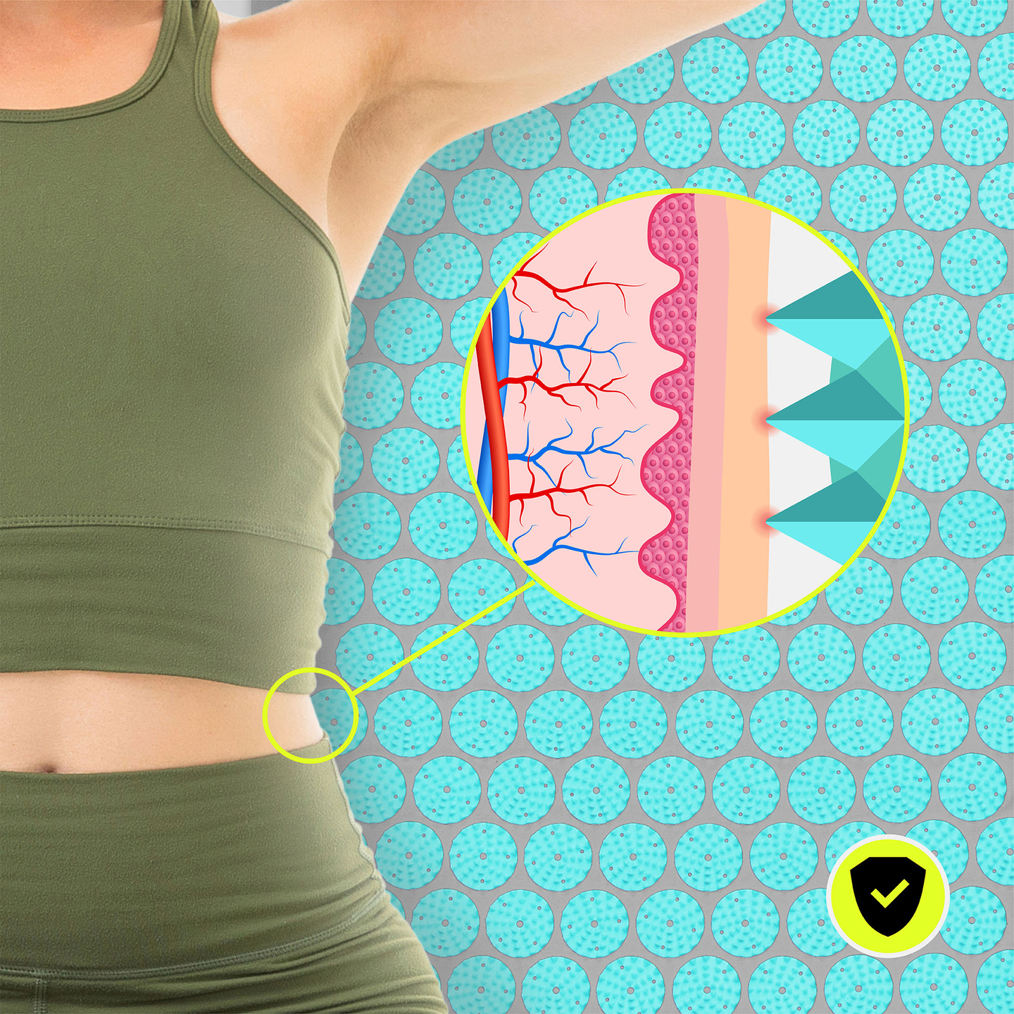 Στρώμα πιεσοθεραπείας από λινό ECO με ίνες καρύδας και μαξιλάρι από φαγόπυρο – HyperMotion 68 cm γκρι-μέντα