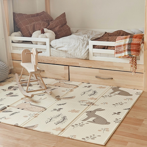 Διπλής όψης αναδιπλούμενο αφρώδες χαλάκι 180 x 120 x 1 cm - Magic Forest/Futumn Streets - boho