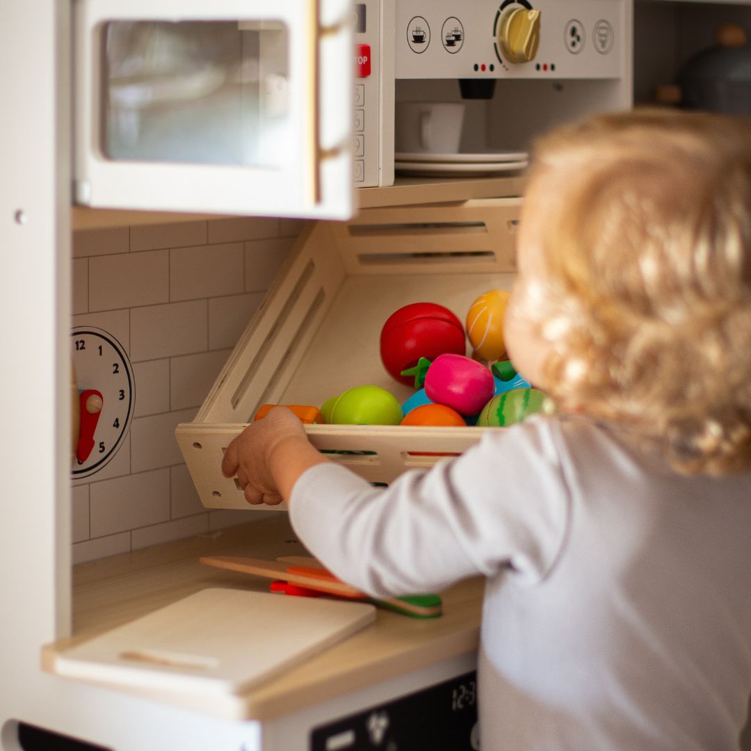 Ξύλινα φρούτα και λαχανικά για κοπή