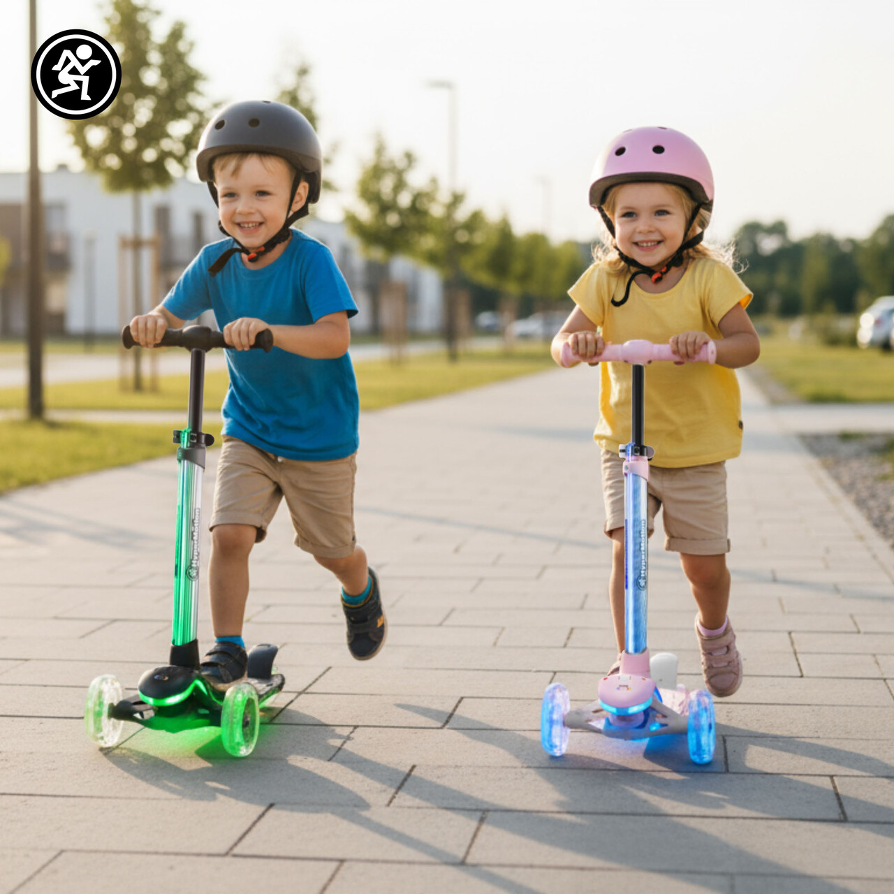 Πατίνι ισορροπίας HyperMotion BECKY - φωτισμός RGB LED, μαύρο