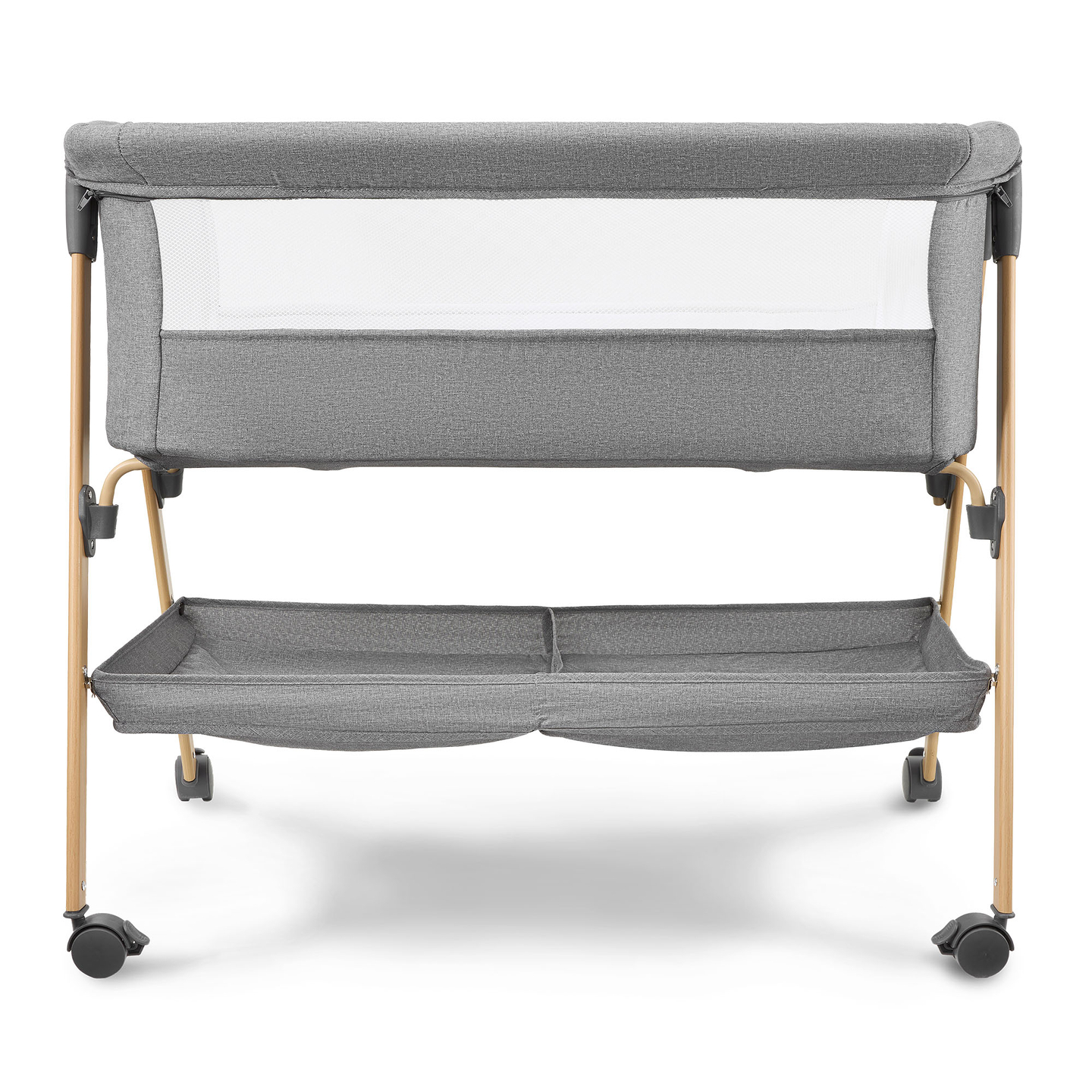 Παιδικό παρκοκρέβατο, ανεξάρτητο, ταξιδιωτικό παρκοκρέβατο, κούνια με στρώμα - γκρι