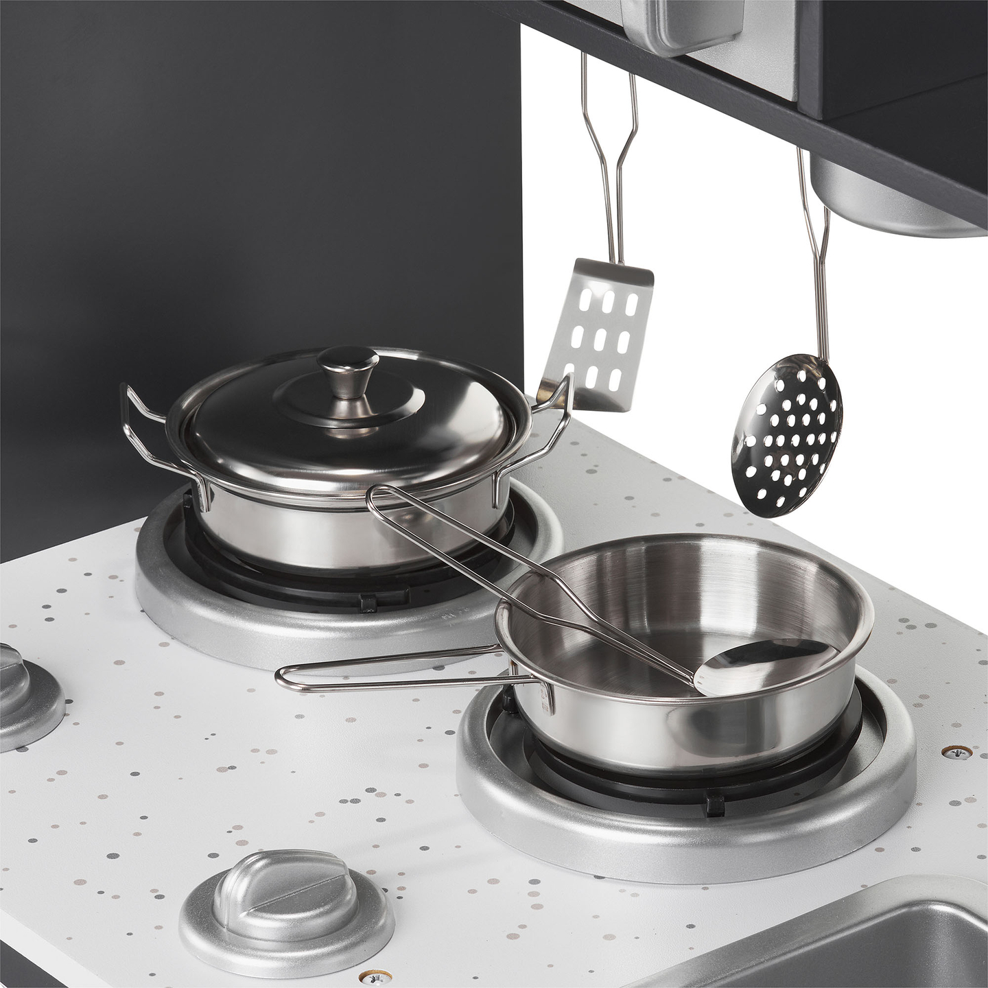 Ξύλινη κουζίνα XXL με φωτισμό LED, ποδιά και αξεσουάρ