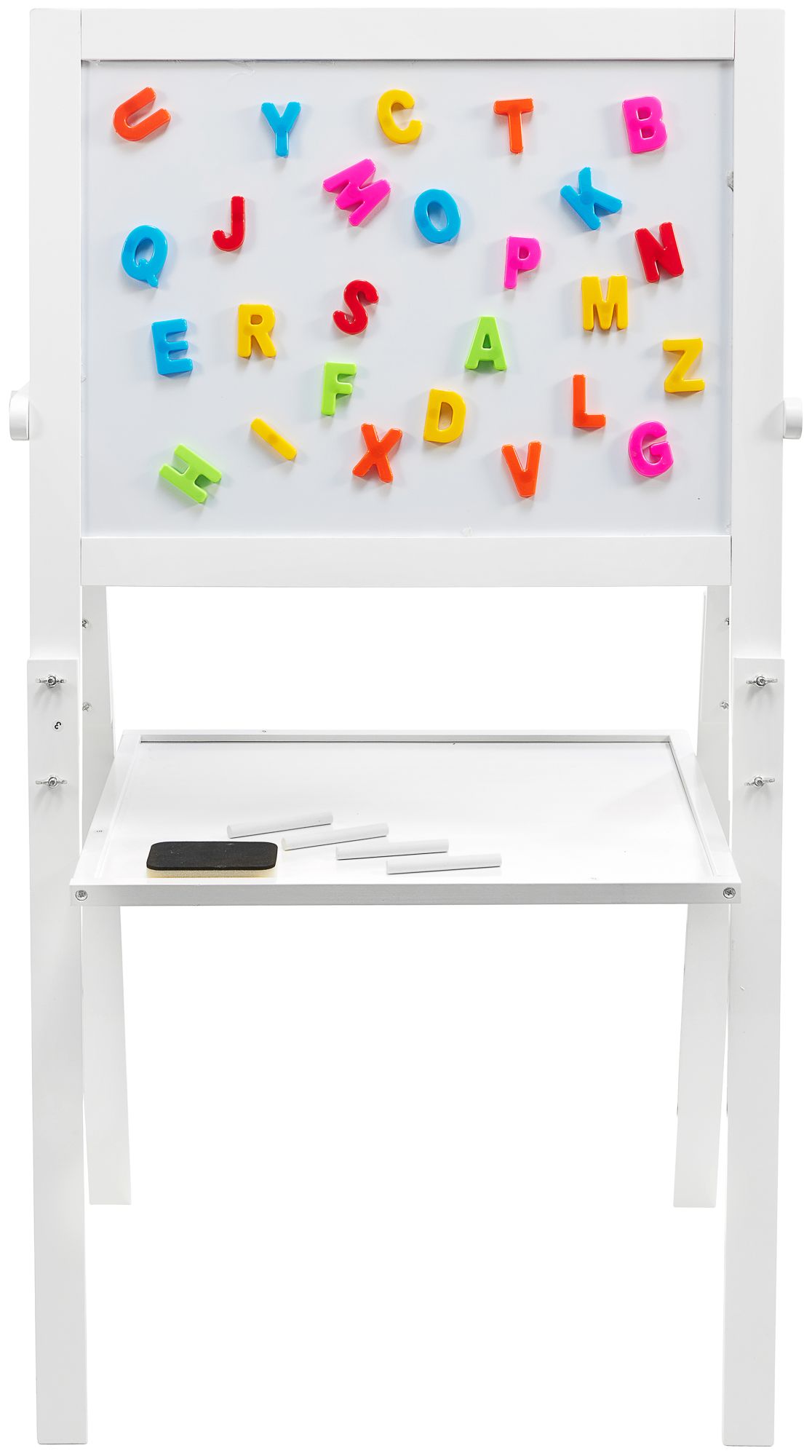 Εκπαιδευτικός πίνακας δύο όψεων: μαγνητικός και μαυροπίνακας - στεγνόμακρος, ξύλινος, για παιδιά, πτυσσόμενος