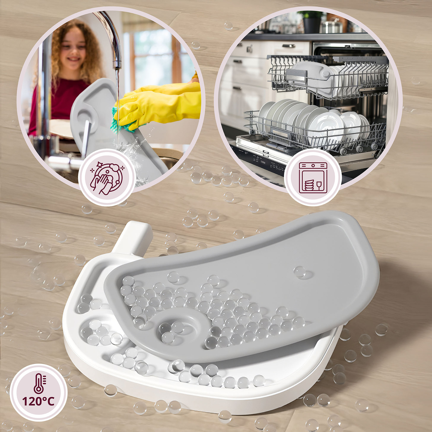 Moby-System Magnolia 2-σε-1 ρυθμιζόμενο καρεκλάκι - γκρι