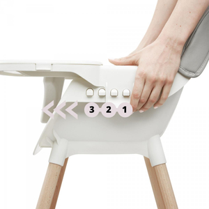 Καρέκλα σίτισης AMELIA 3in1 Moby-System, γκρι