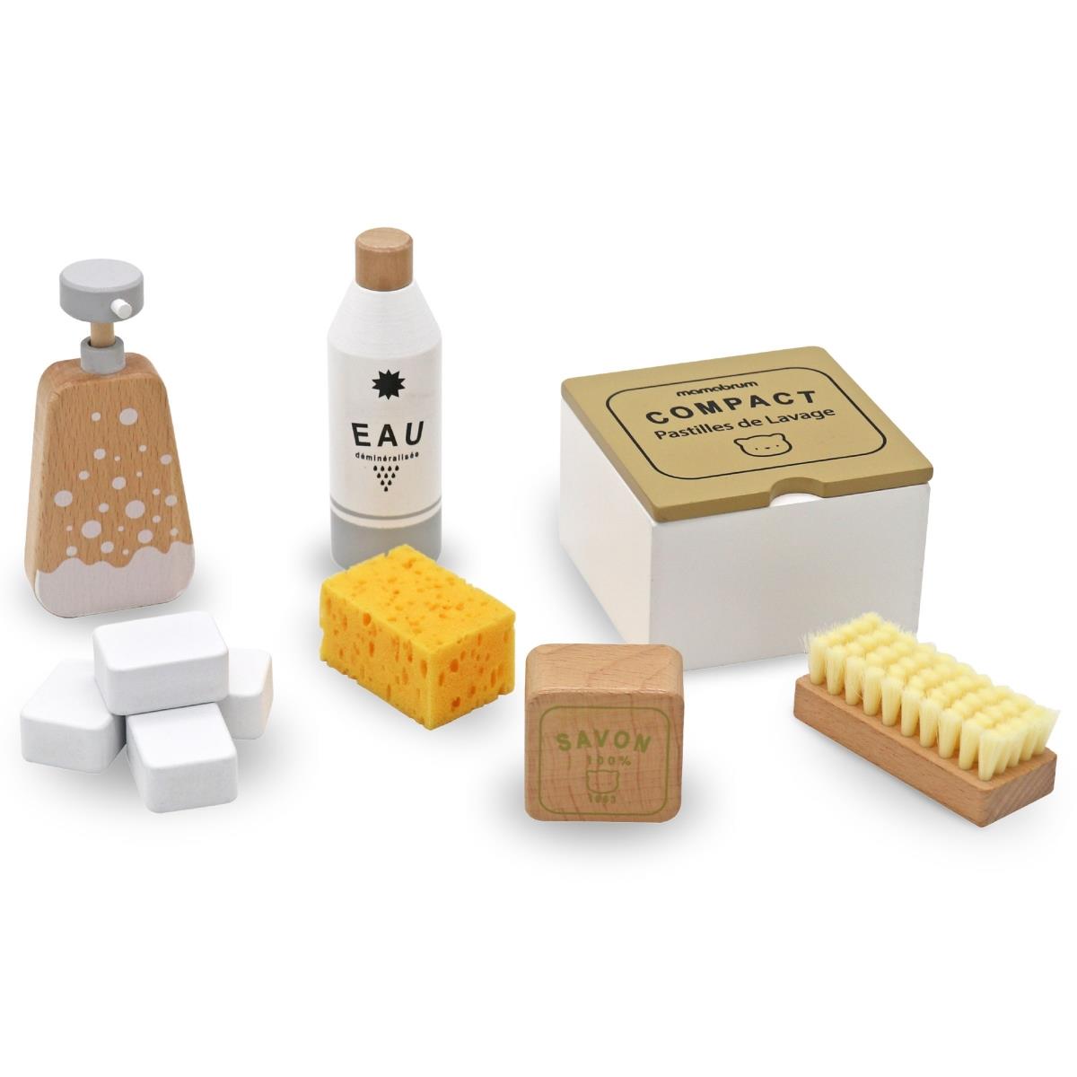 Ξύλινο σετ καθαρισμού για παιδιά - 10 αντικείμενα