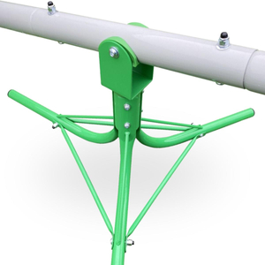 Κούνια κήπου 2 σε 1, δοκός ισορροπίας 2 ατόμων με λειτουργία καρουζέλ 360 μοιρών