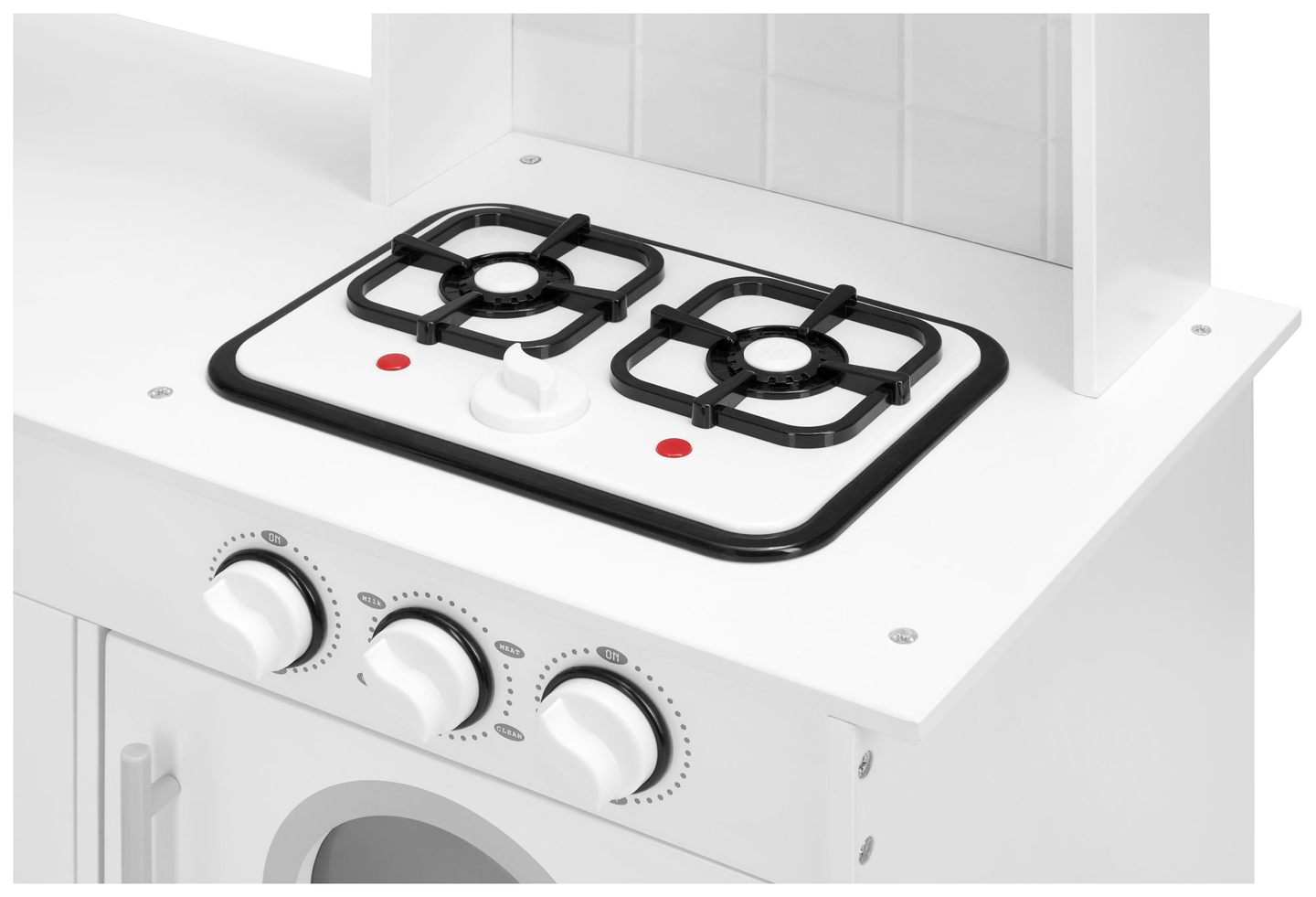 Γωνιακή ξύλινη κουζίνα XXXL με ψυγείο, φούρνο, πλυντήριο ρούχων, ποδιά και αξεσουάρ