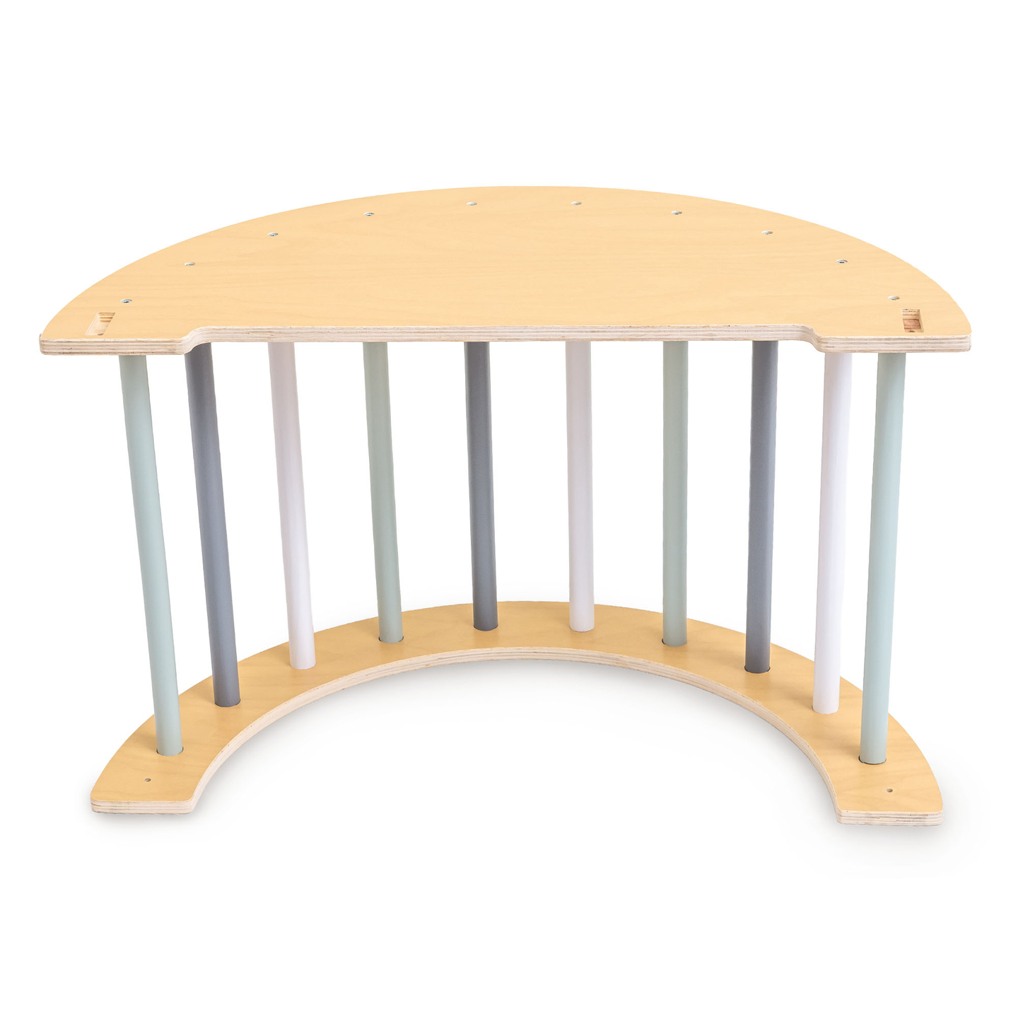 Ξύλινη εσωτερική παιδική χαρά για παιδιά - τοίχος αναρρίχησης, τσουλήθρα, αψίδα/ρηχή πλατφόρμα αναρρίχησης και τρίγωνο Pikler