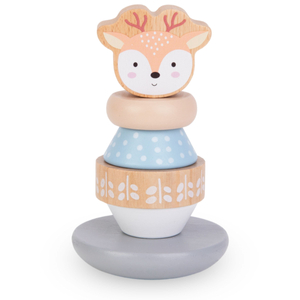 Σετ ξύλινων παιχνιδιών - πολύχρωμη διαπλοκή, πυραμίδα Deer, sorter Penguin