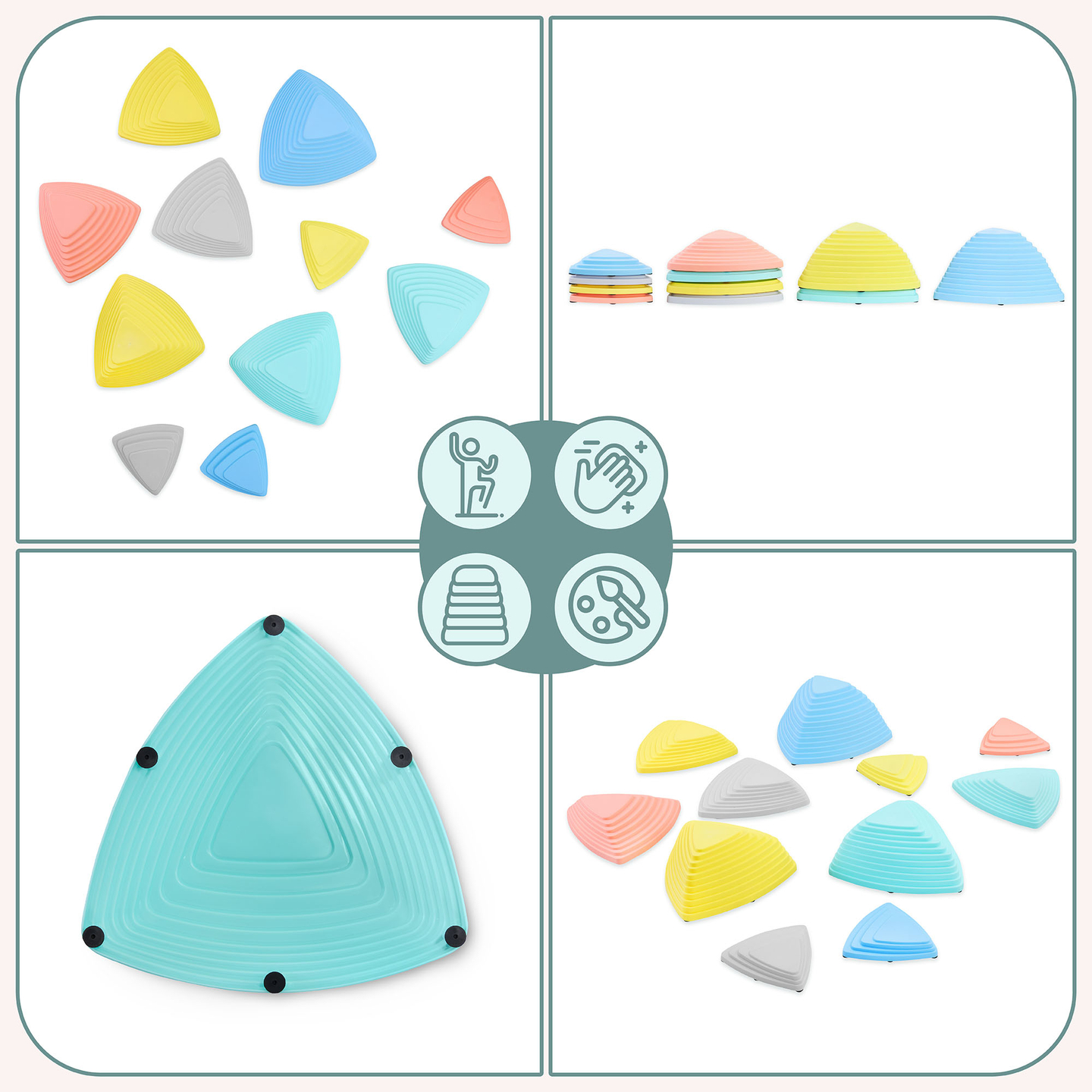 Χρωματιστές πέτρες εξισορρόπησης - 11 τεμάχια