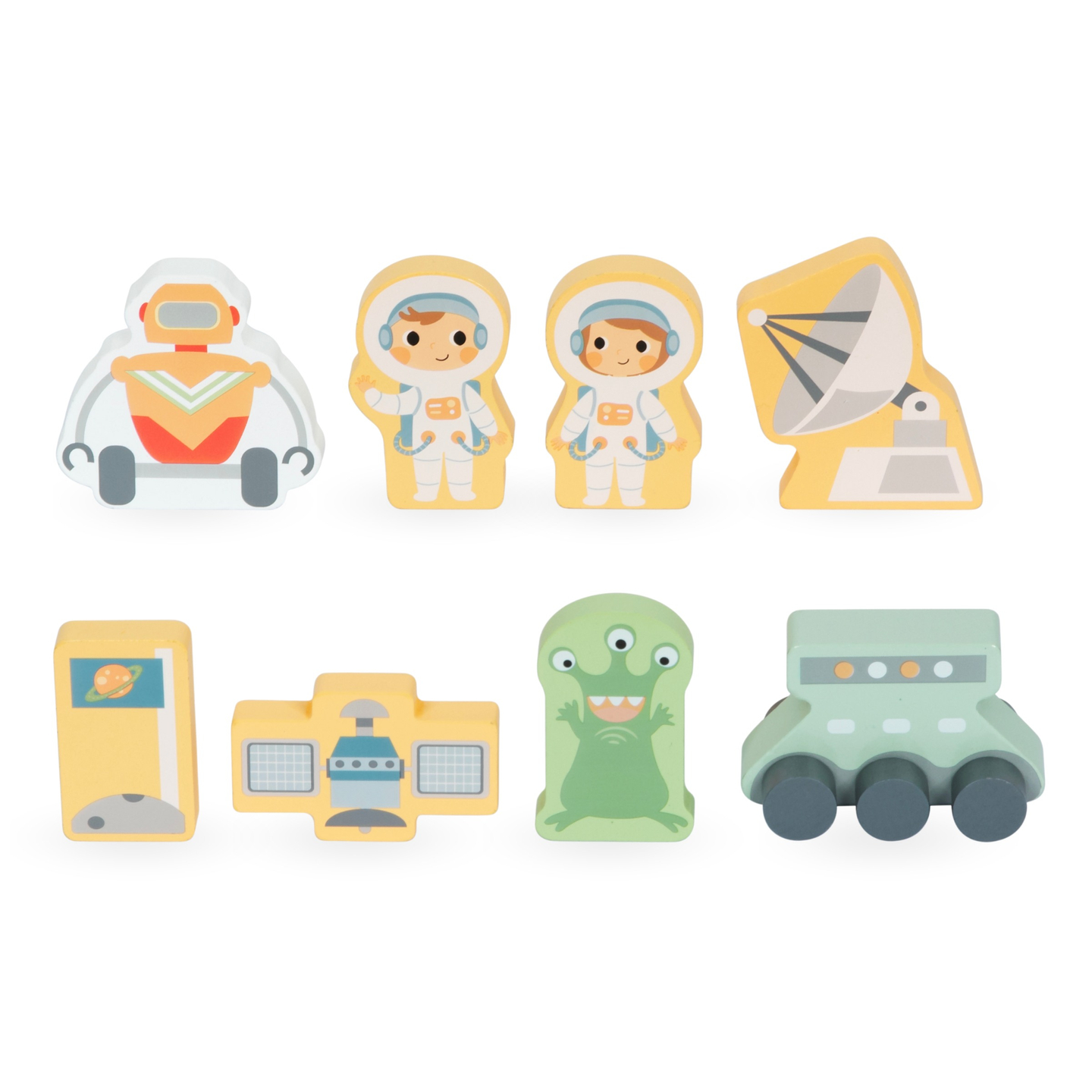 Μεγάλος ξύλινος διαστημικός πύραυλος με ασανσέρ και αξεσουάρ - XXL